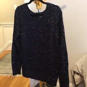 Blue and white sweater